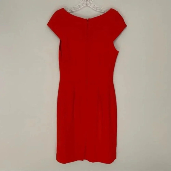 Kate Spade Raya Dress Red Midi Wool Cap Sleeve 8 - Picture 4 of 14